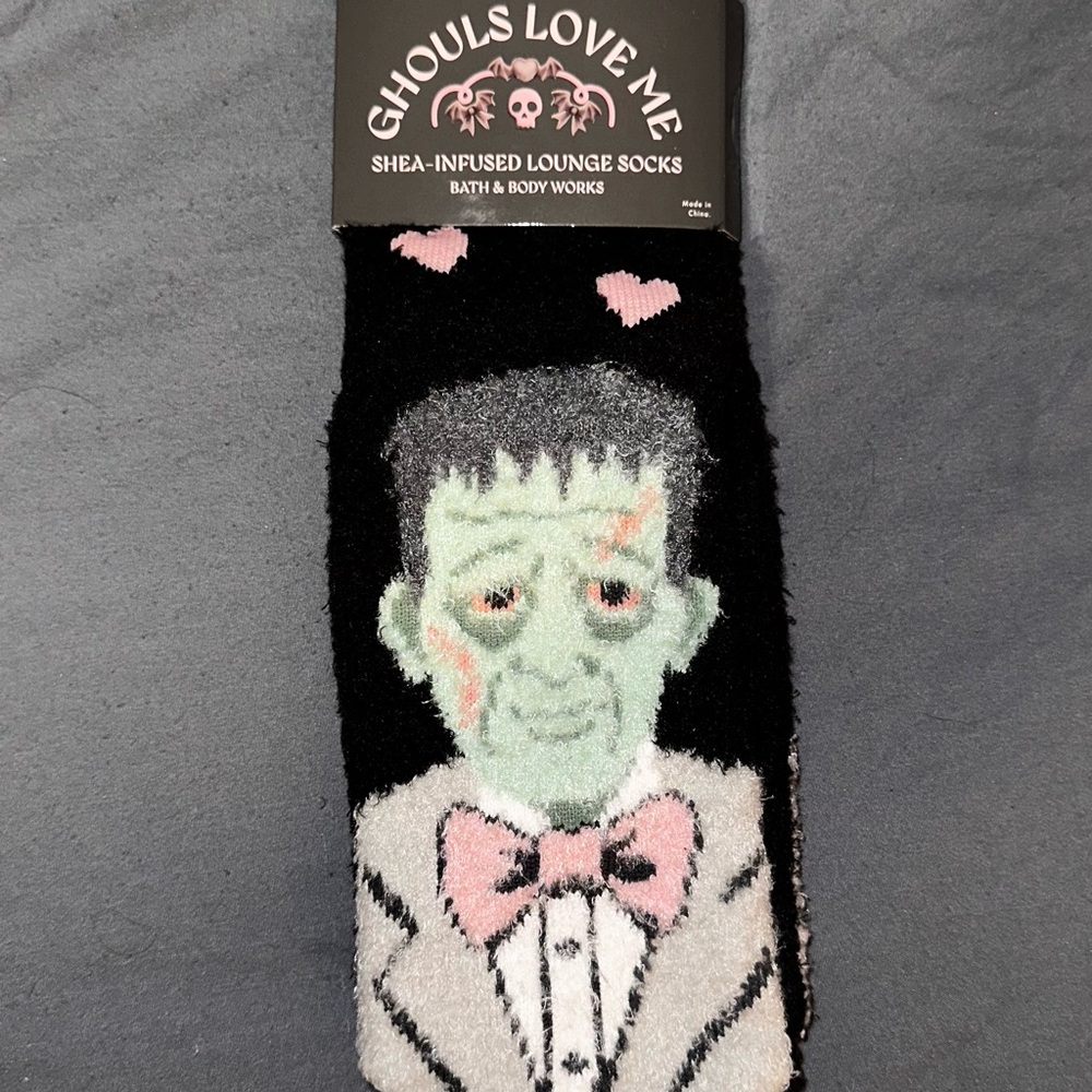 NWT Bath & Body Works Frankenstein Halloween socks
